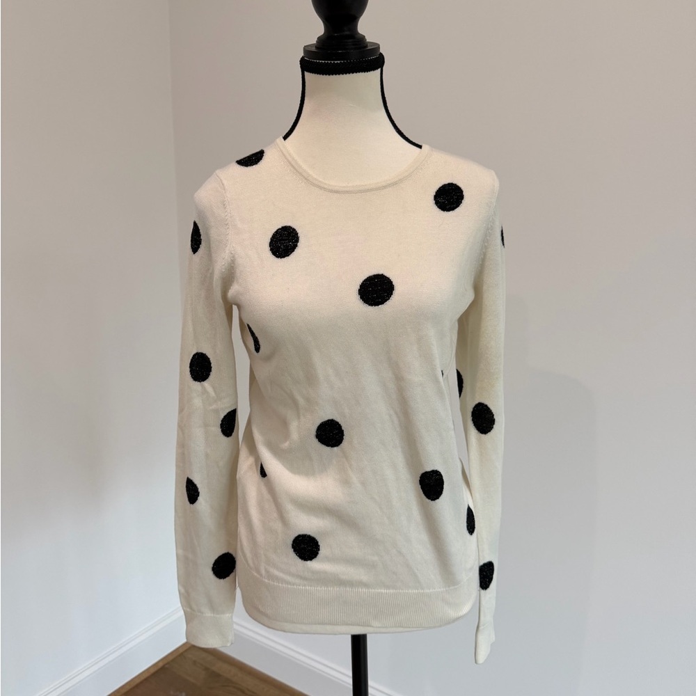 ⚫️ Ann Taylor Polka Dot Lightweight Sweater - Size Small - Picture 4 of 11